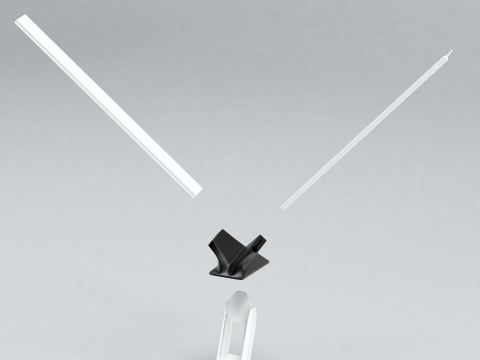 Frsky Two Antenna receiver mount 3D Printable Modelo de Impressão 3D
