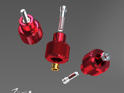 Thumb screws M3 3mm knobs set 3D printable 3D 打印模型