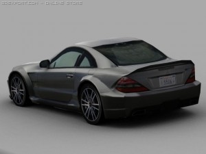 amg mercedes benz sl 65 black Model 3D