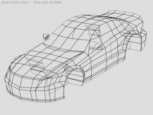amg mercedes benz sl 65 black 3D Model