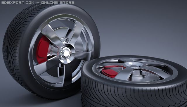 tyrewheel 3Dモデル .c4d .max .obj .3ds .fbx .stl .blend 