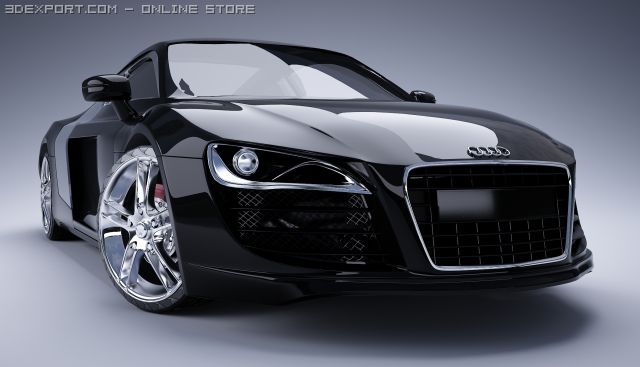 audi r8 3D Model .c4d .max .obj .3ds .fbx .stl .blend 