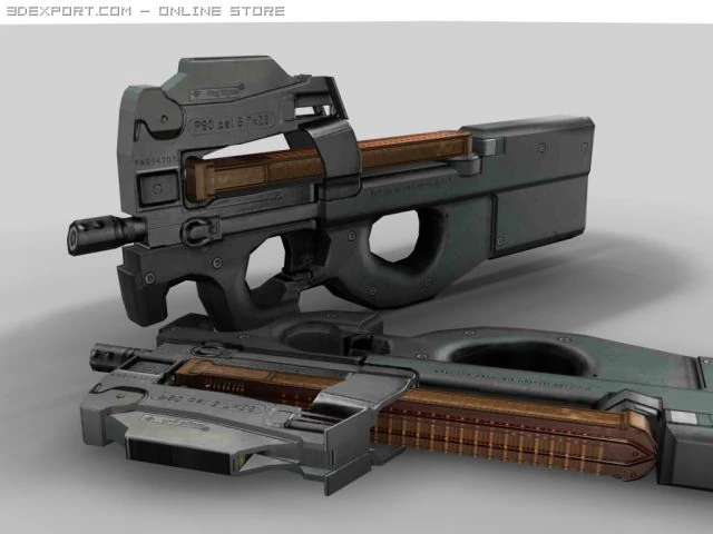 fn p90 3D Model .c4d .max .obj .3ds .fbx .stl .blend