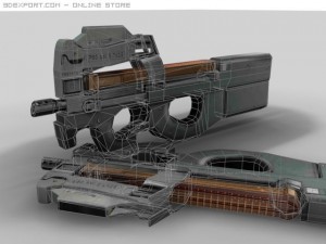 fn p90 3D 模型