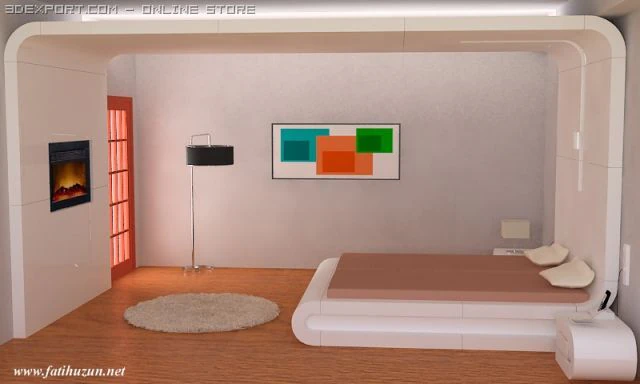 bed 3D Model .c4d .max .obj .3ds .fbx .stl .blend 