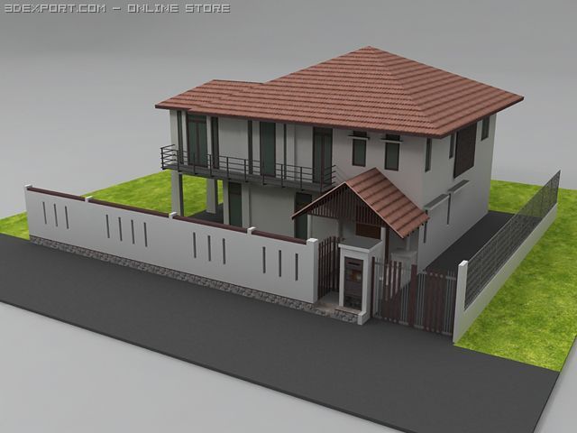 house Model 3D .c4d .max .obj .3ds .fbx .stl .blend 