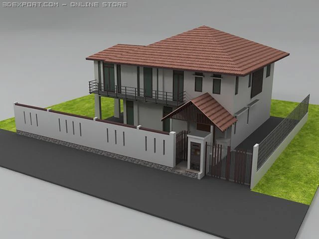 casa Modello 3D .c4d .max .obj .3ds .fbx .stl .blend 