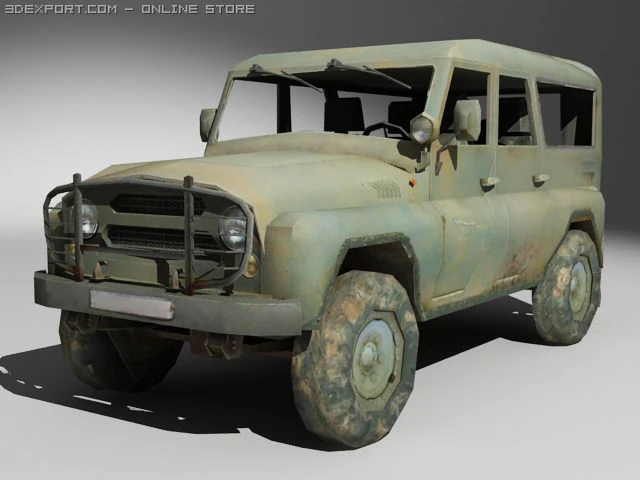 jeep 3D Model .c4d .max .obj .3ds .fbx .stl .blend 