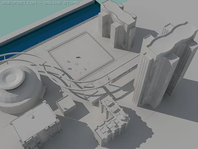 city 1 3D Model .c4d .max .obj .3ds .fbx .stl .blend 