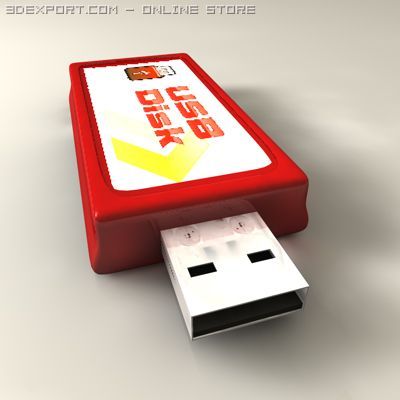 usb drive 3D Model .c4d .max .obj .3ds .fbx .stl .blend 