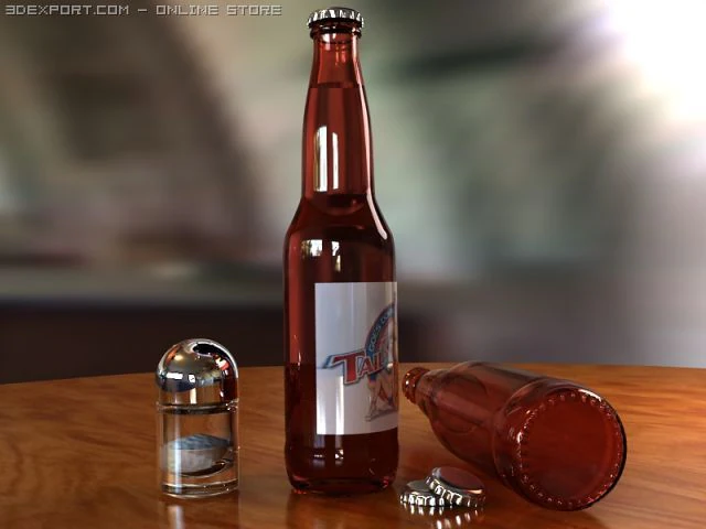beer and salt 3D Model .c4d .max .obj .3ds .fbx .stl .blend 