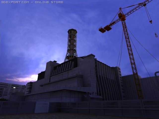 chernobyl sarcophagus 3D Model .c4d .max .obj .3ds .fbx .stl .blend 
