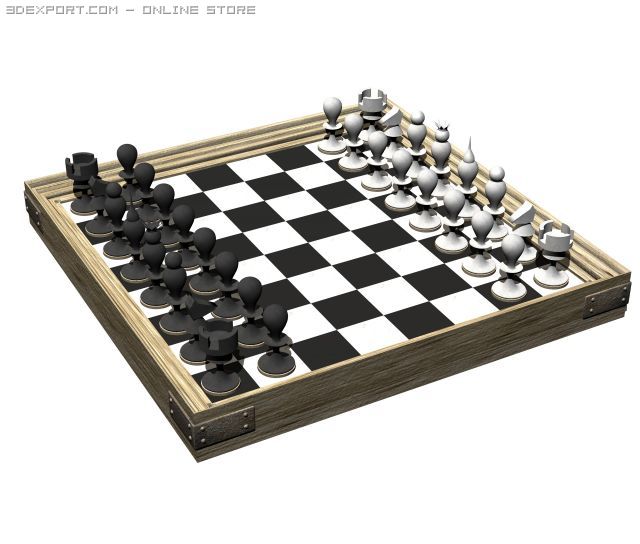 chess table Modelo 3D .c4d .max .obj .3ds .fbx .stl .blend 