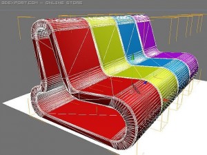 q chair 3Dモデル