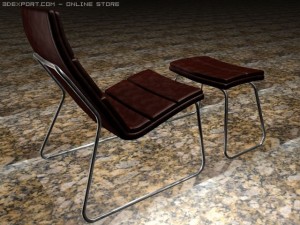 relounge chaise 3D मॉडल
