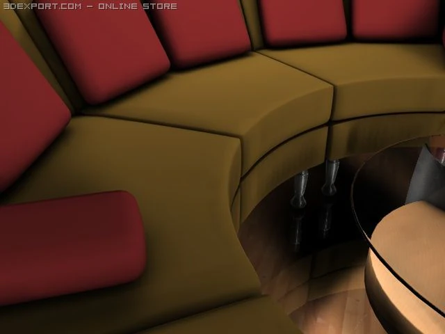 contemporary sectional 3D Model .c4d .max .obj .3ds .fbx .stl .blend 