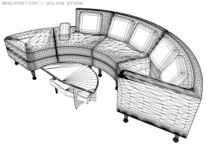 contemporary sectional 3D Model