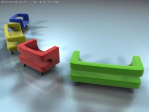 sss sofas 3D Model
