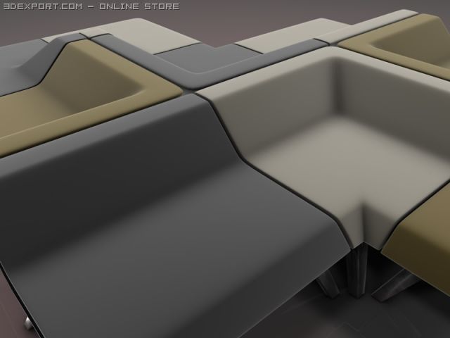 corner set design 2 3D Model .c4d .max .obj .3ds .fbx .stl .blend 