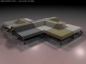 corner set design 2 3D Model