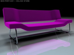 flly sofa 3D मॉडल