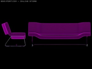 flly sofa 3D मॉडल