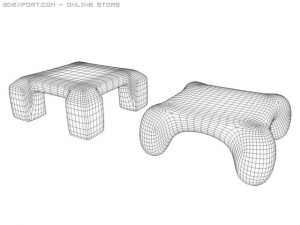 ego coffee table set 3D Model