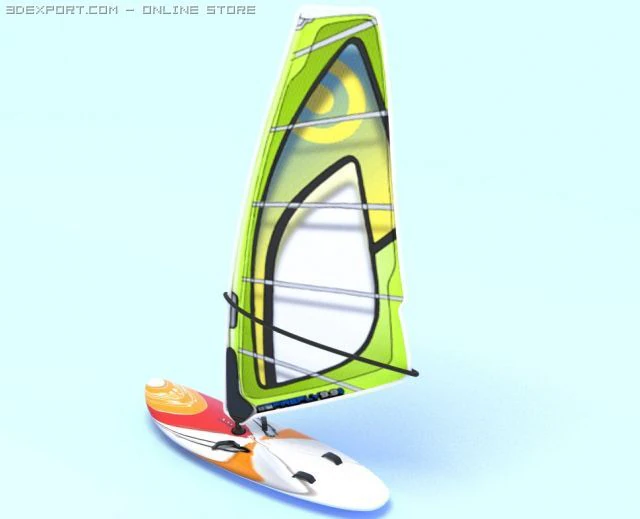 planche à voile Modèle 3D .c4d .max .obj .3ds .fbx .stl .blend