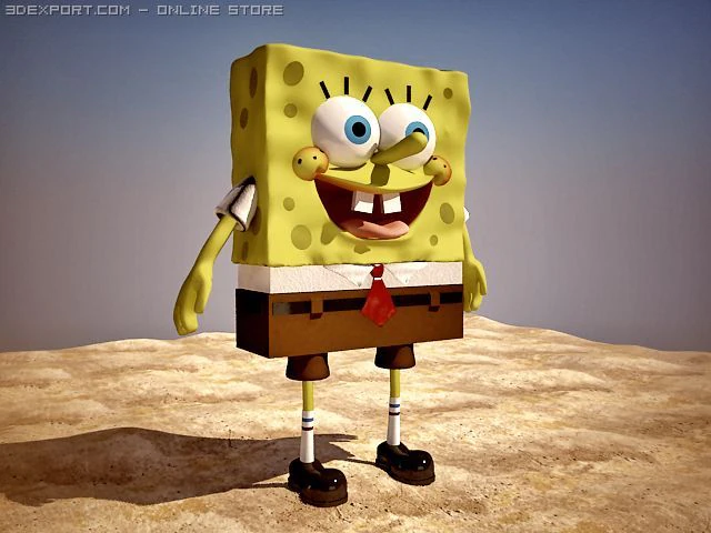 spongebob squarepants 3d 3D Model .c4d .max .obj .3ds .fbx .stl .blend 