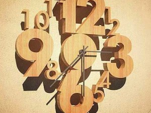 wooden wall clock  numbers Modèle 3D