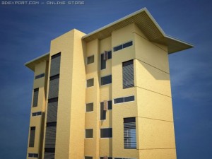 3d loft apartments tower Modèle 3D