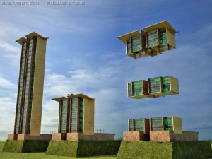3d loft apartments tower Modèle 3D