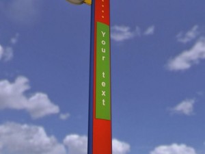 monument sign with aluminum panels customizable l 3D Модель