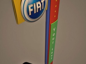 monument sign with aluminum panels customizable l 3D Модель