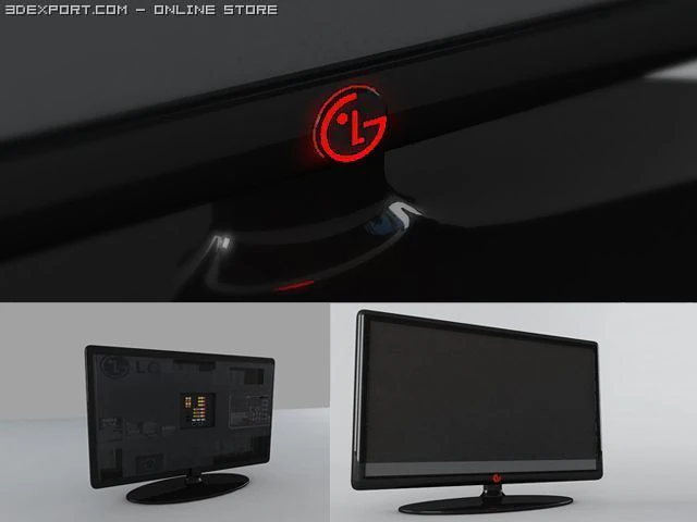 lcd tv 3D Model .c4d .max .obj .3ds .fbx .stl .blend 