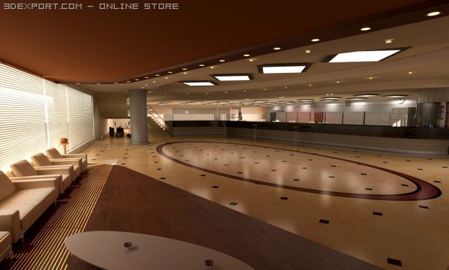 bank 3D Model .c4d .max .obj .3ds .fbx .stl .blend 