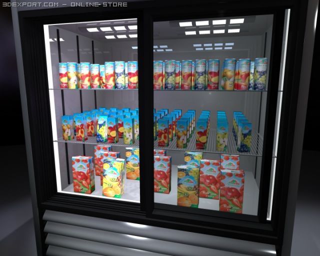 refrigerator 3D Model .c4d .max .obj .3ds .fbx .stl .blend 