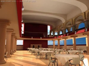 restauracja panoramiczna Model 3D
