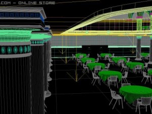 panorama restaurant Modelo 3D