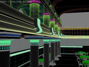 panorama restaurant Modelo 3D
