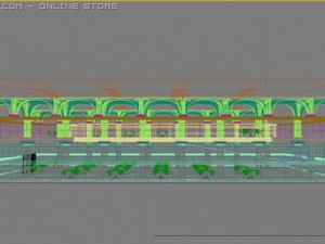 panorama restaurant Modelo 3D