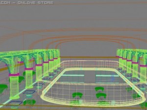 panorama restaurant Modelo 3D
