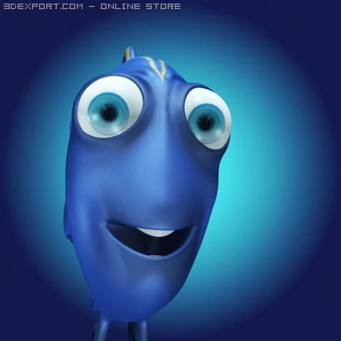 bluefish 3D Model .c4d .max .obj .3ds .fbx .stl .blend