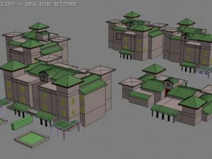 cidade &aacute;rabe Modelo 3D