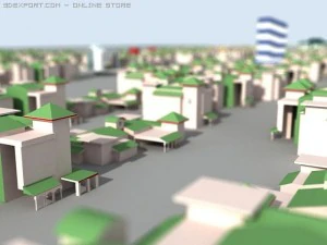 cidade &aacute;rabe Modelo 3D