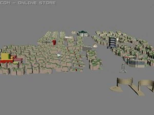 cidade &aacute;rabe Modelo 3D