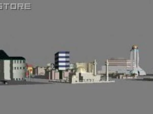 cidade &aacute;rabe Modelo 3D