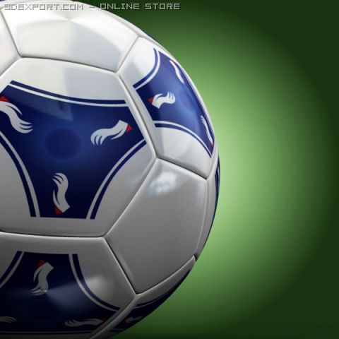 football Modèle 3D .c4d .max .obj .3ds .fbx .stl .blend 