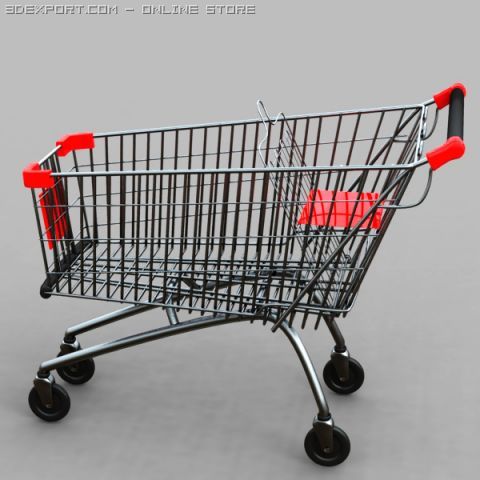 shopping cart Modelo 3D .c4d .max .obj .3ds .fbx .stl .blend 