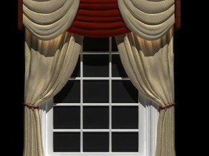 curtain  window Model 3D